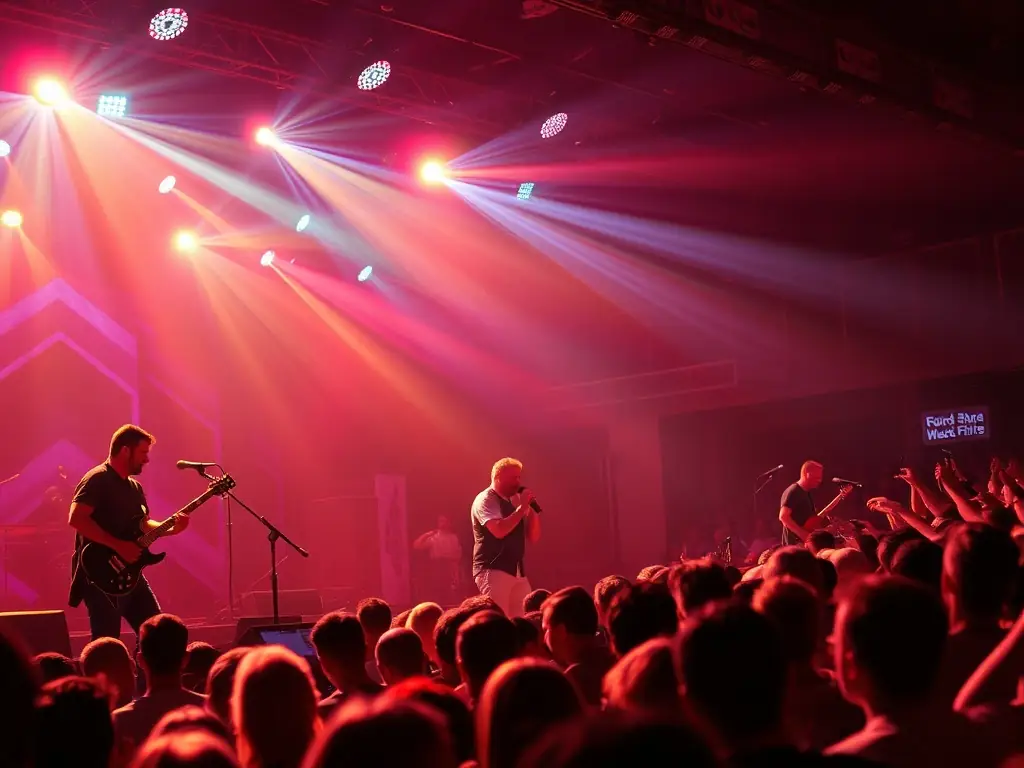 A captivating image of a live performance at ASSOCIATION LE MOULIN'ART's equipped venue, highlighting the energy and excitement of artistic expression.
